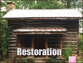 Historic Log Cabin Restoration  Olivia, North Carolina